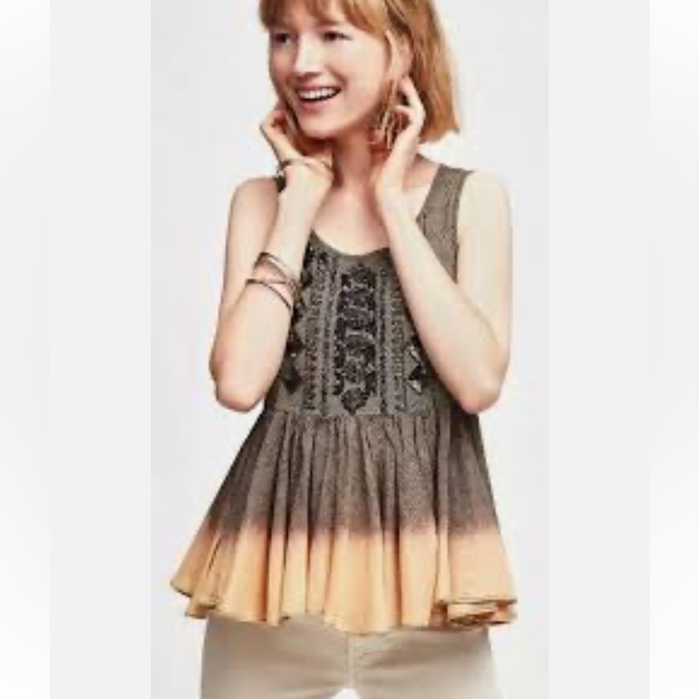 Anthropologie Akemi+Kin Ombré Beaded Tank Top